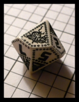 Dice : Dice - 10D - Q Workshop White and Black Chip - Q Prize Jan 2010